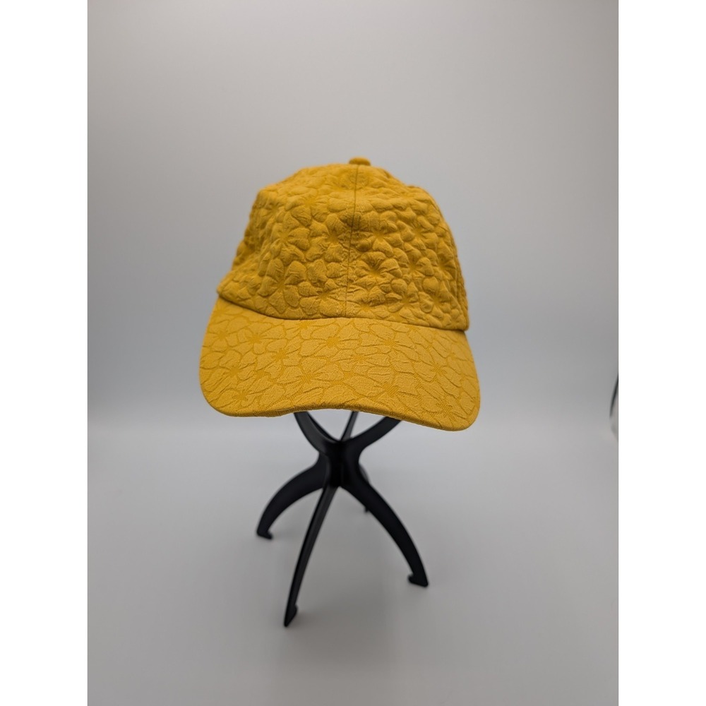 Four Buttons San Diego Hat Co Womens Quilted Floral Baseball‎ Cap Mustard Yellow